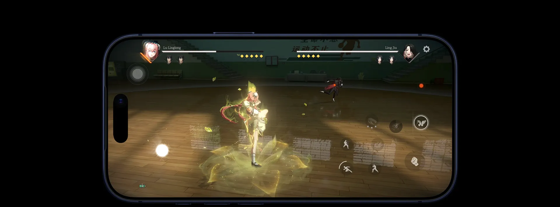 iPhone 17 Pro 屏幕展示游戏《异人之下》的画面。